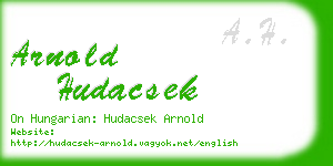 arnold hudacsek business card
